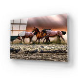 Horse Running Through Water Glass Wall Art - CreoGlass E-Shop
