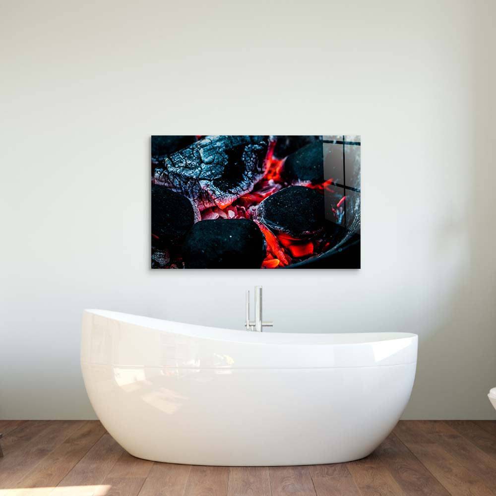 Hot Coals Glass Wall Art - CreoGlass E-Shop
