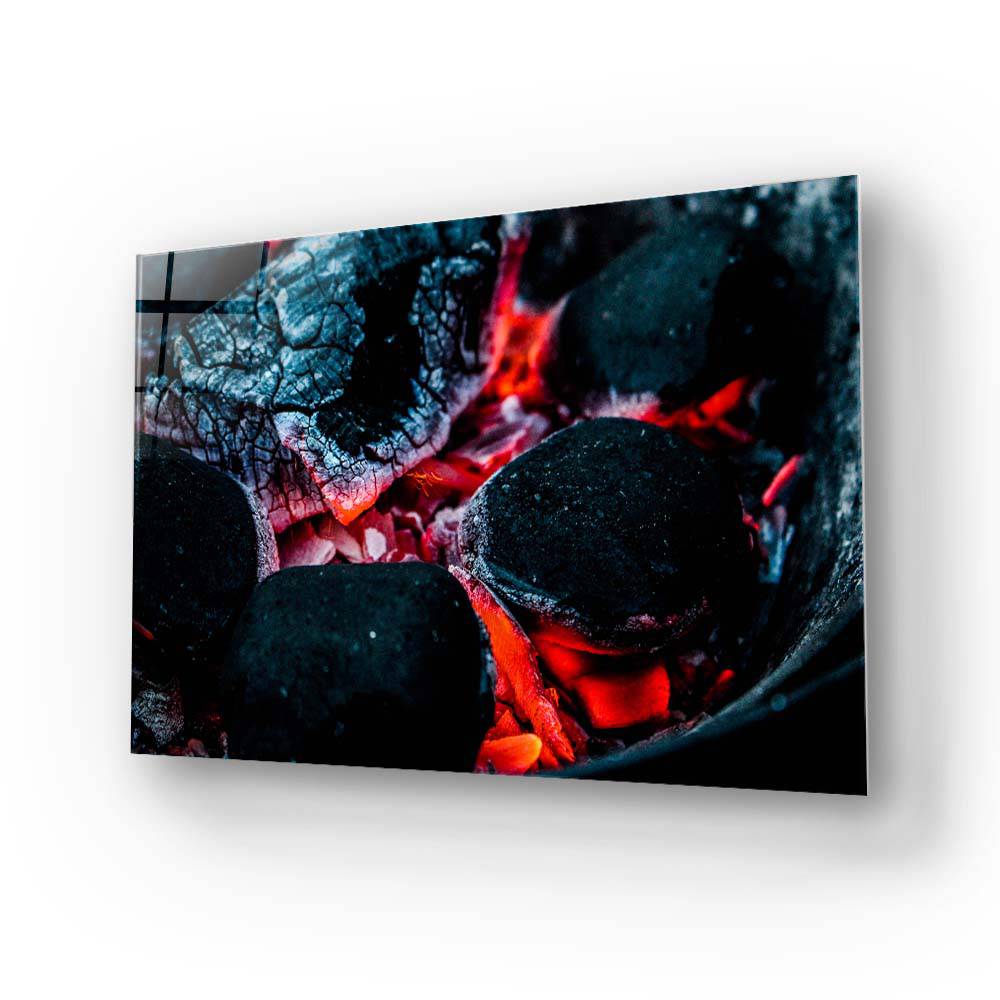 Hot Coals Glass Wall Art - CreoGlass E-Shop