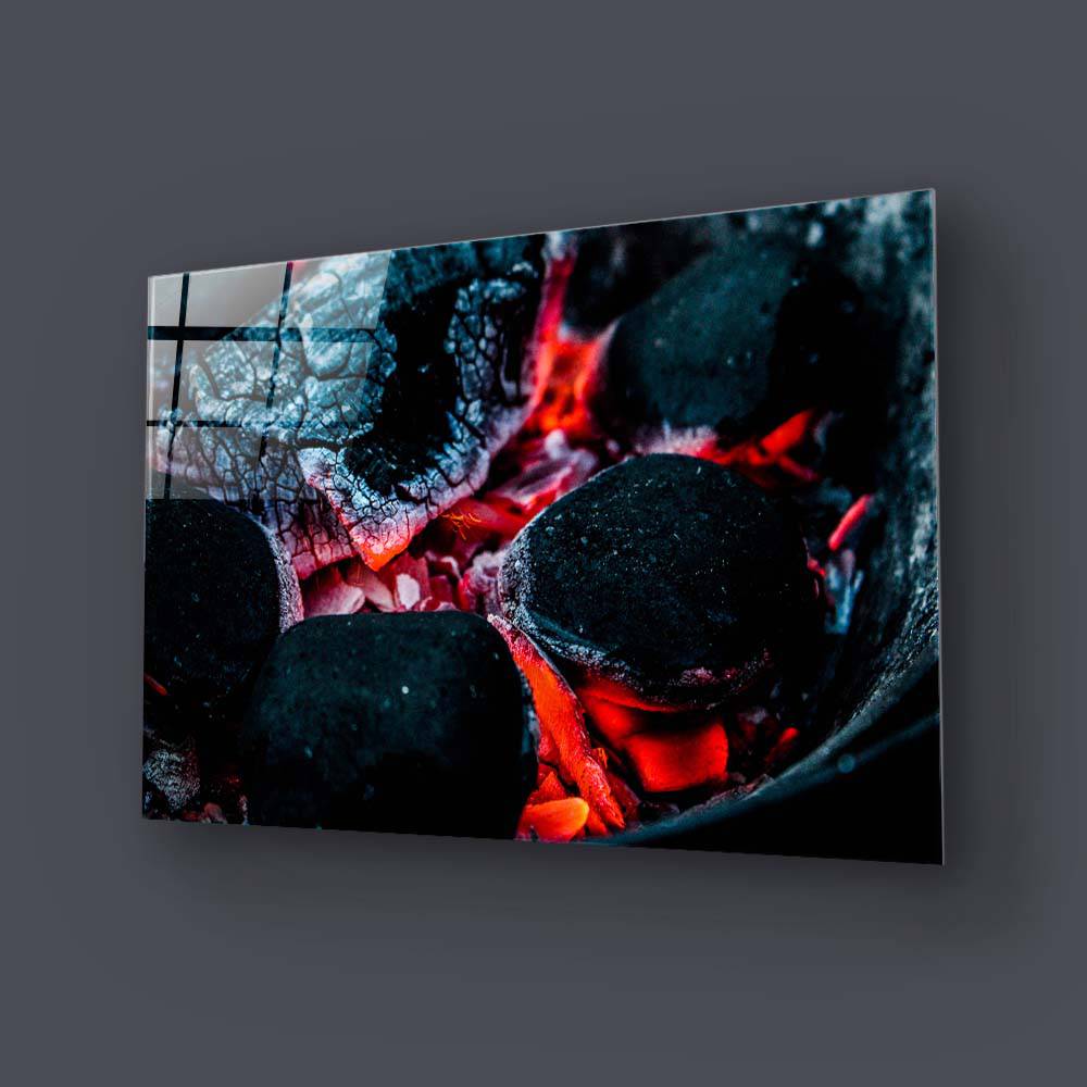 Hot Coals Glass Wall Art - CreoGlass E-Shop