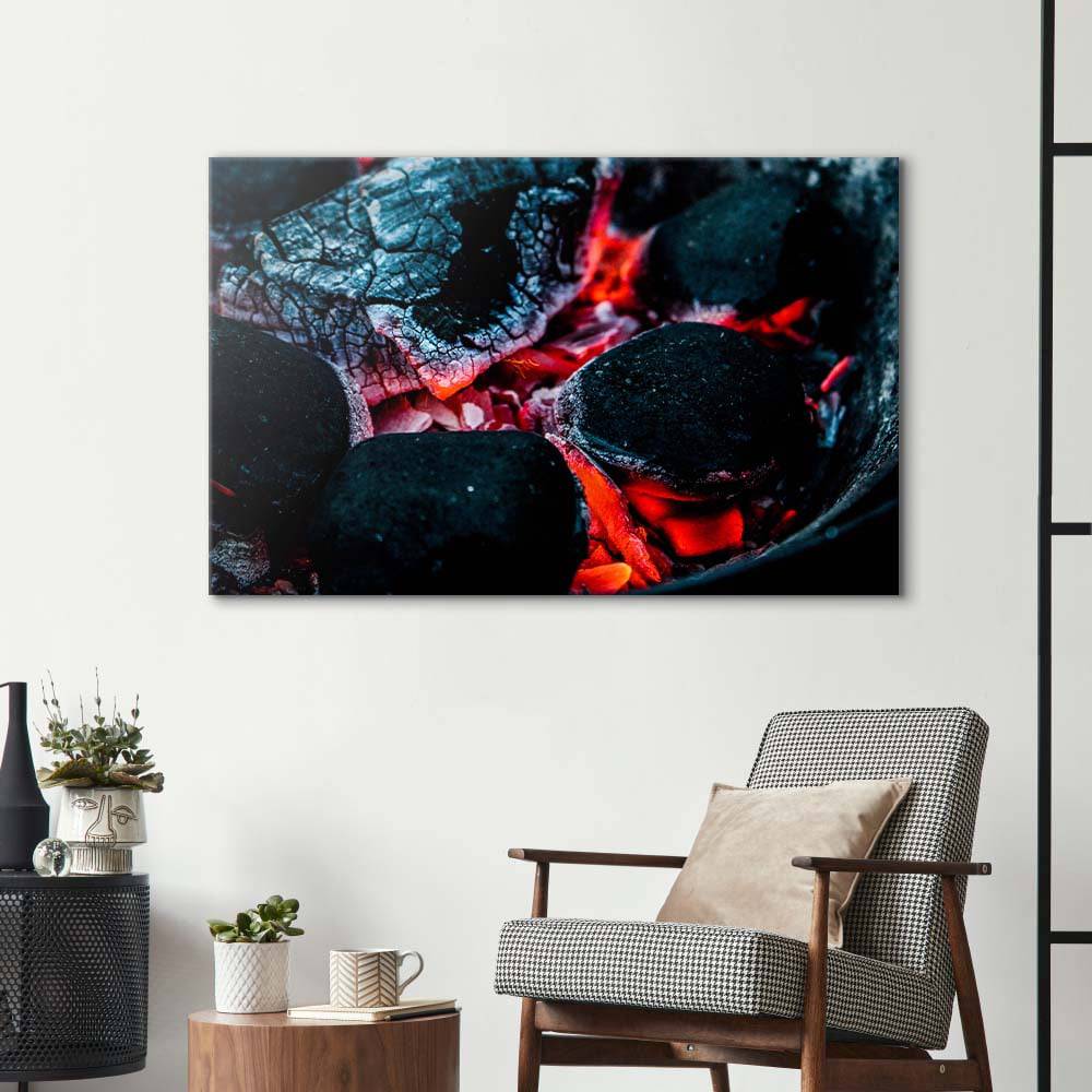 Hot Coals Glass Wall Art - CreoGlass E-Shop