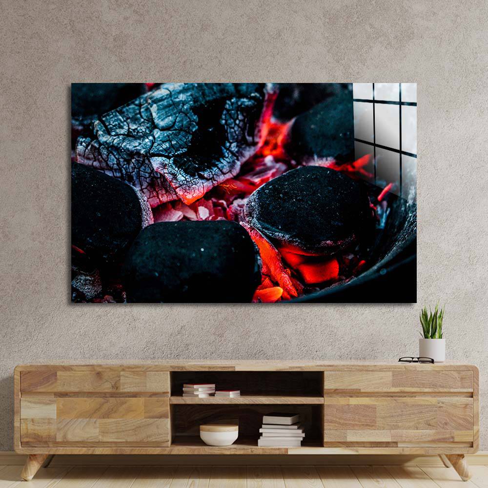 Hot Coals Glass Wall Art - CreoGlass E-Shop