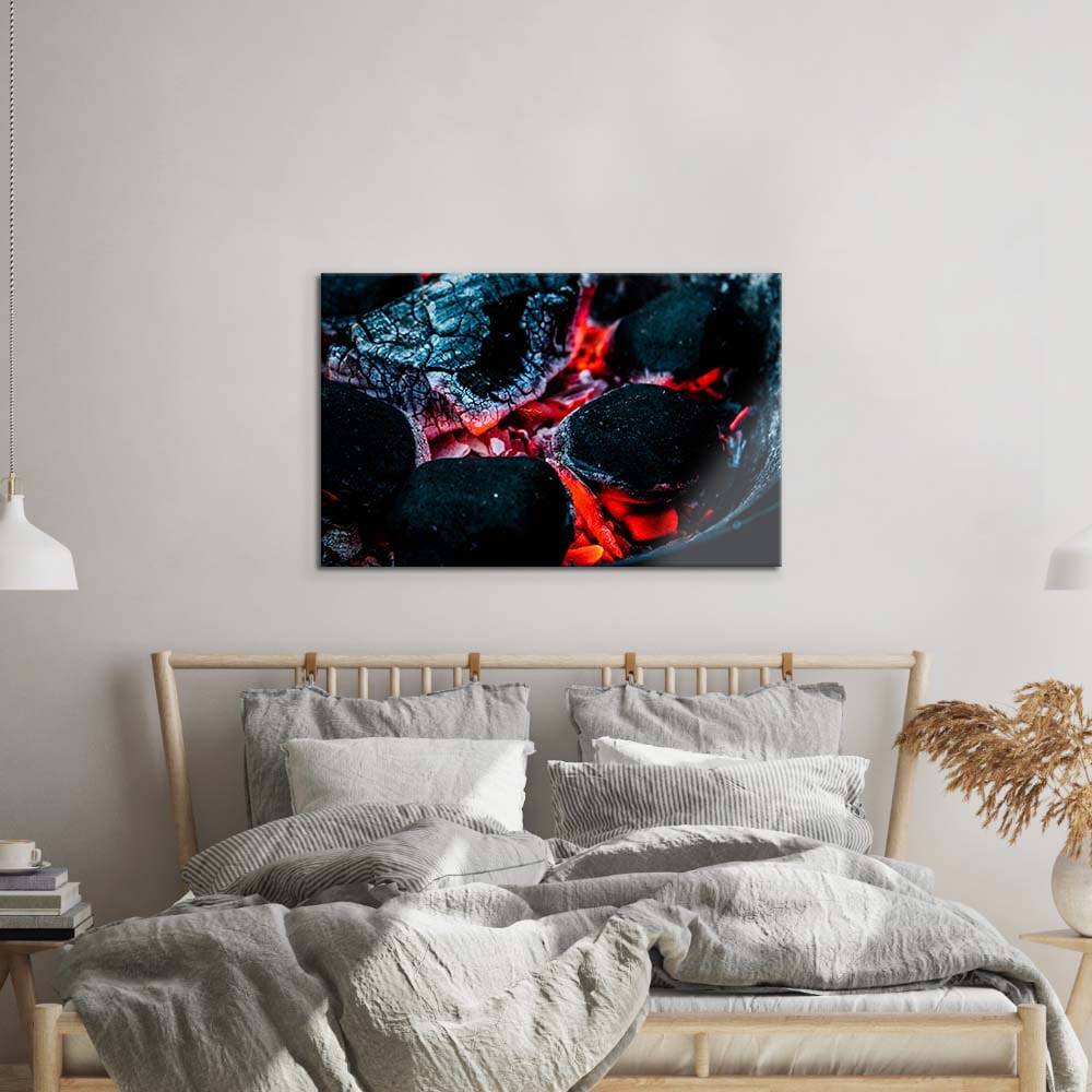 Hot Coals Glass Wall Art - CreoGlass E-Shop