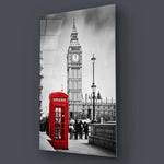 Iconic Red Telephone Booth and Big Ben Glass Wall Art - CreoGlass E-Shop