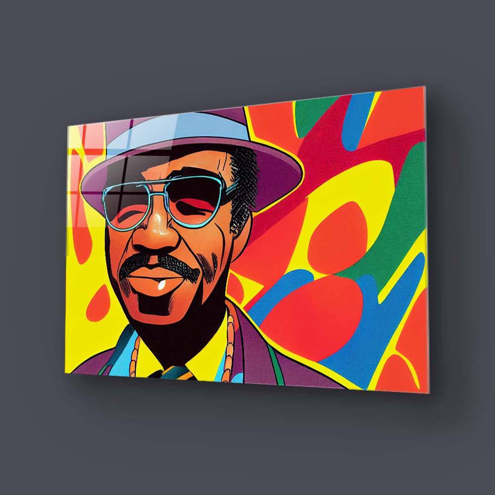 Jazz Man Glass Wall Art - CreoGlass E-Shop