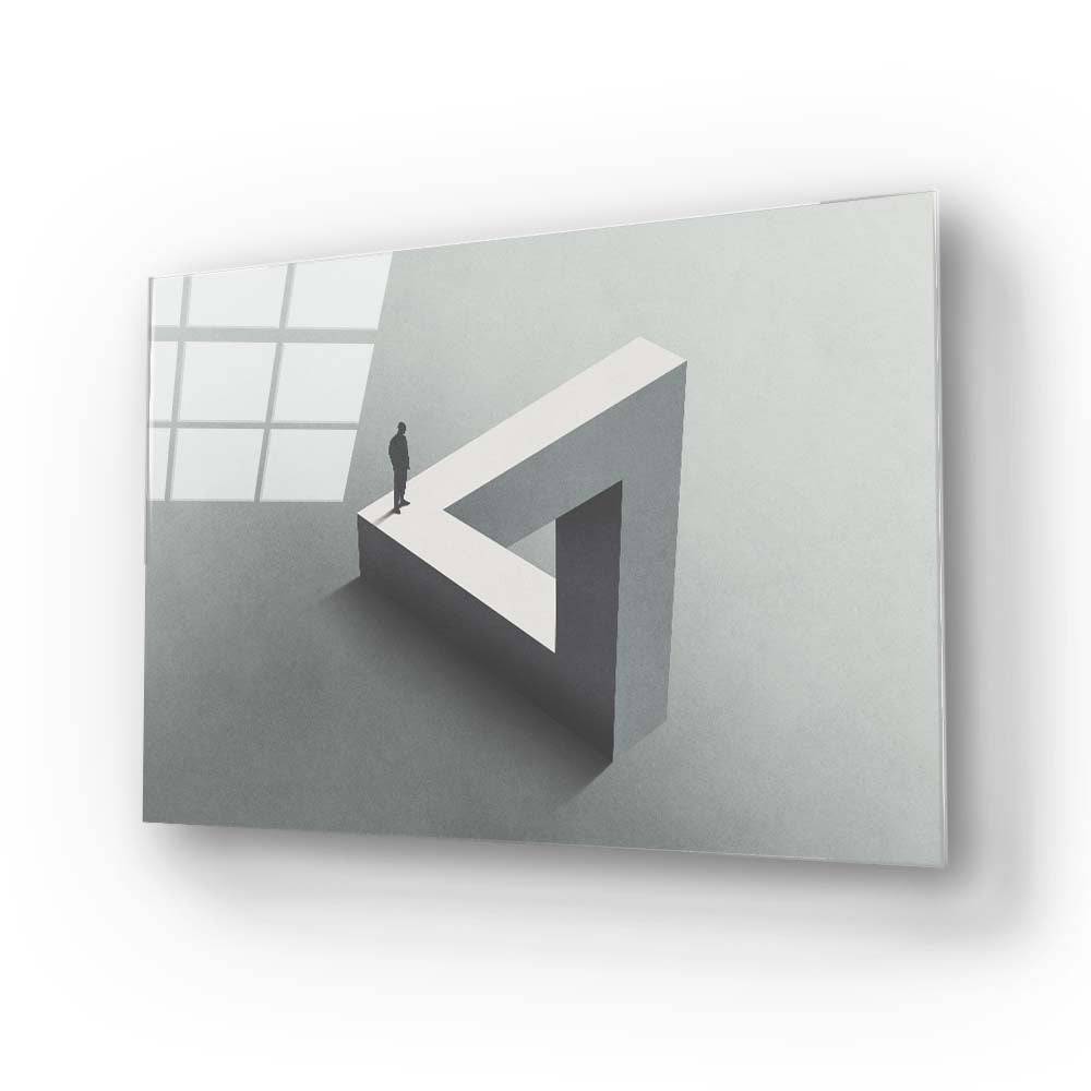 Lonely Optical Illusion Glass Wall Art - CreoGlass E-Shop