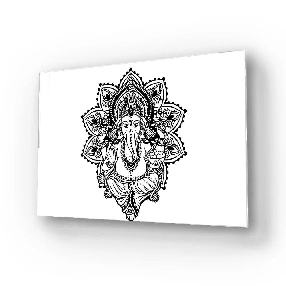 Lord Ganesh Glass Wall Art - CreoGlass E-Shop