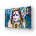 Lord Shiva Hindu God Om Hindi Glass Wall Art - CreoGlass E-Shop
