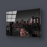 Manhattan, New York Night View Glass Wall Art - CreoGlass E-Shop