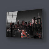 Manhattan, New York Night View Glass Wall Art - CreoGlass E-Shop