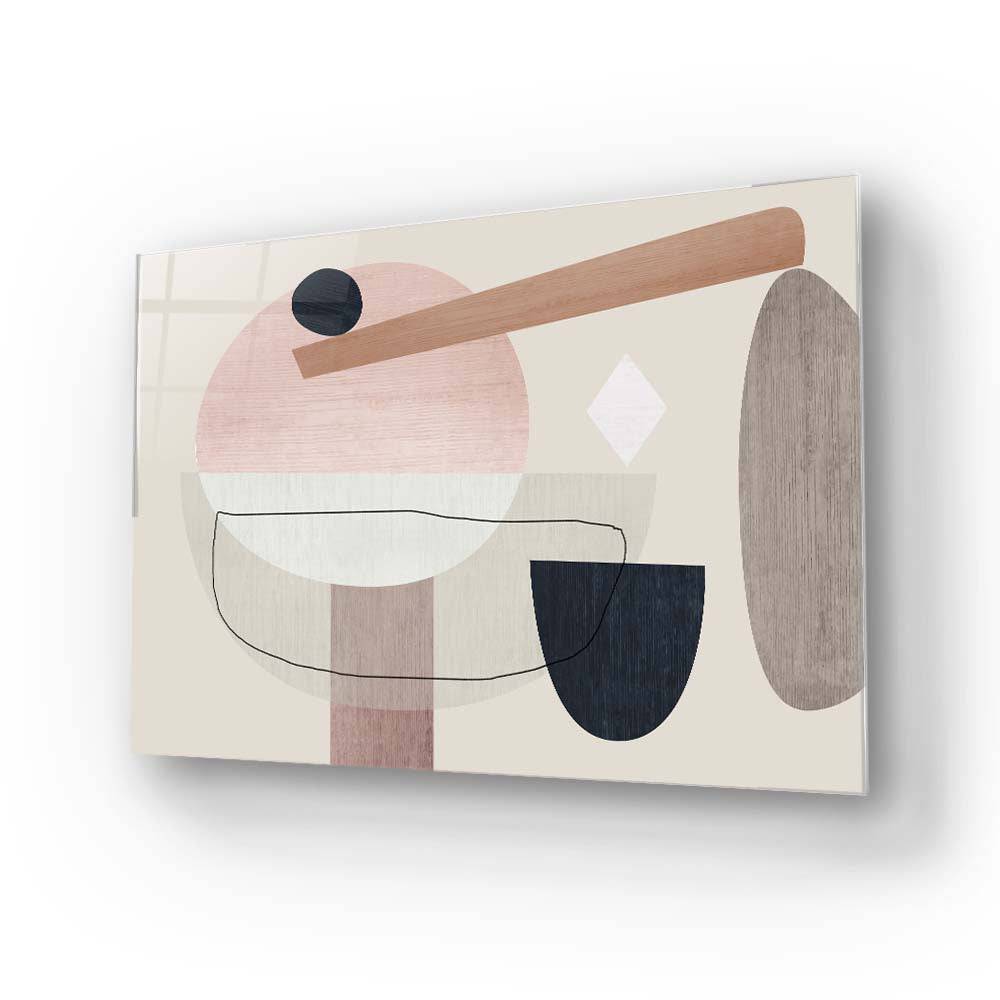 Minimalist Abstract Pebbles Glass Wall Art - CreoGlass E-Shop