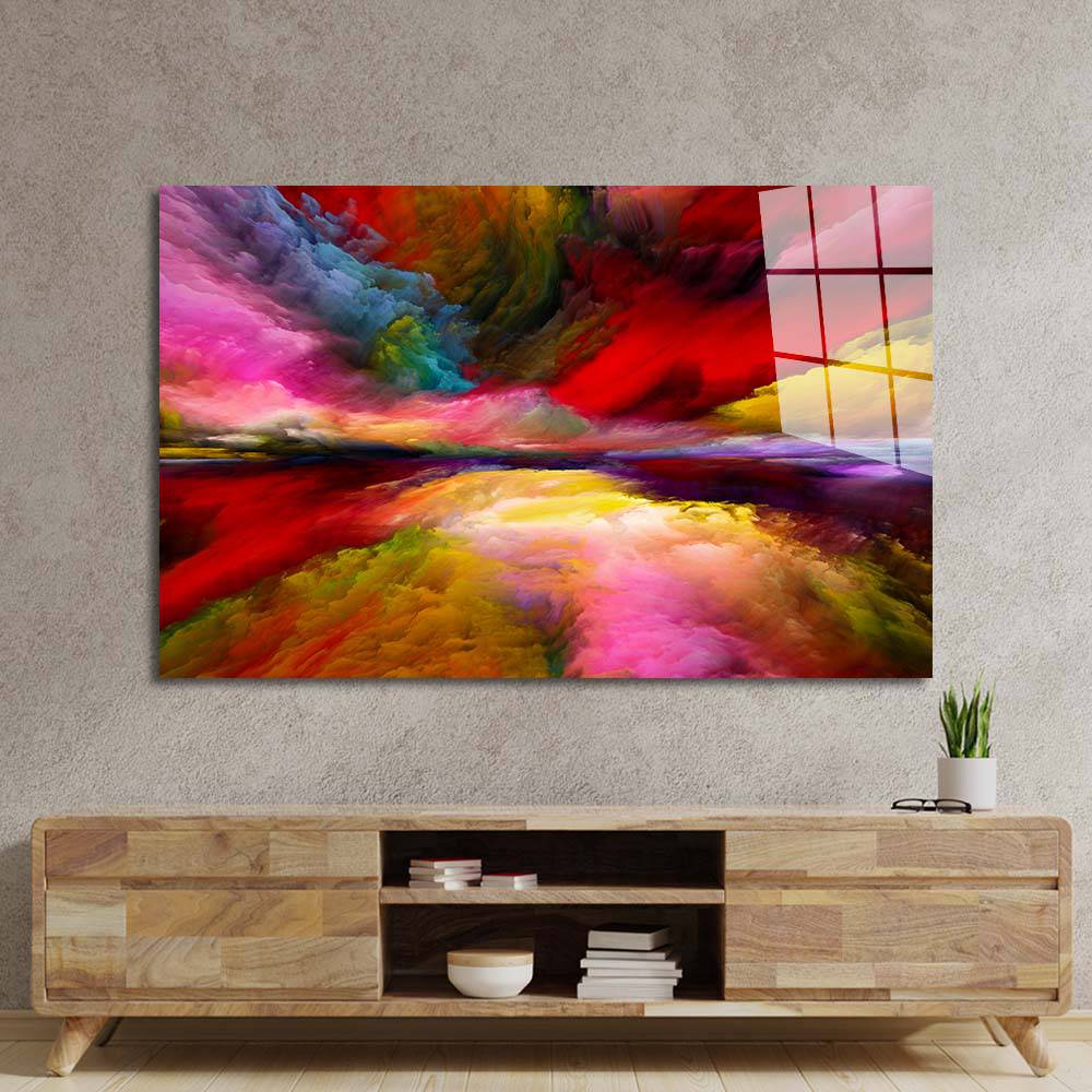 Multi-Coloured Clouds 2 Glass Wall Art - CreoGlass E-Shop