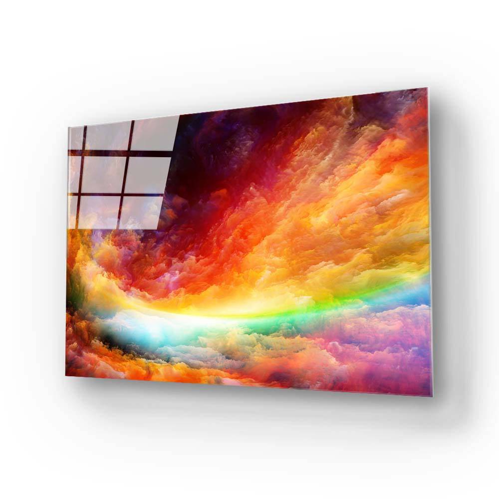 Multi-Coloured Clouds Glass Wall Art - CreoGlass E-Shop