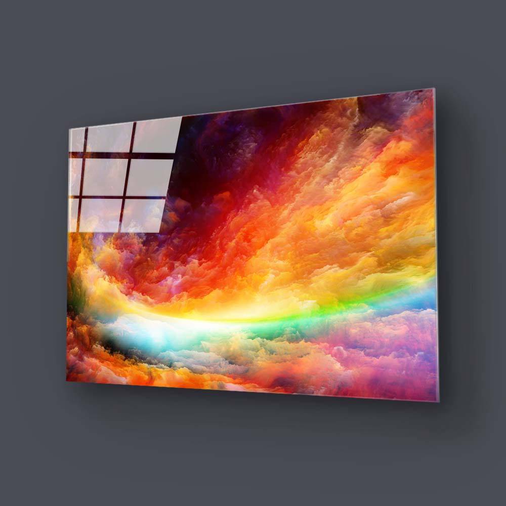 Multi-Coloured Clouds Glass Wall Art - CreoGlass E-Shop