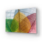 Multi-Coloured Leaves Glass Wall Art - CreoGlass E-Shop