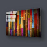 Multi-Coloured Wooden Wall Glass Wall Art - CreoGlass E-Shop
