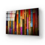 Multi-Coloured Wooden Wall Glass Wall Art - CreoGlass E-Shop