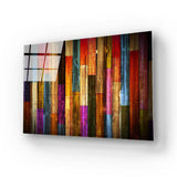Multi-Coloured Wooden Wall Glass Wall Art - CreoGlass E-Shop