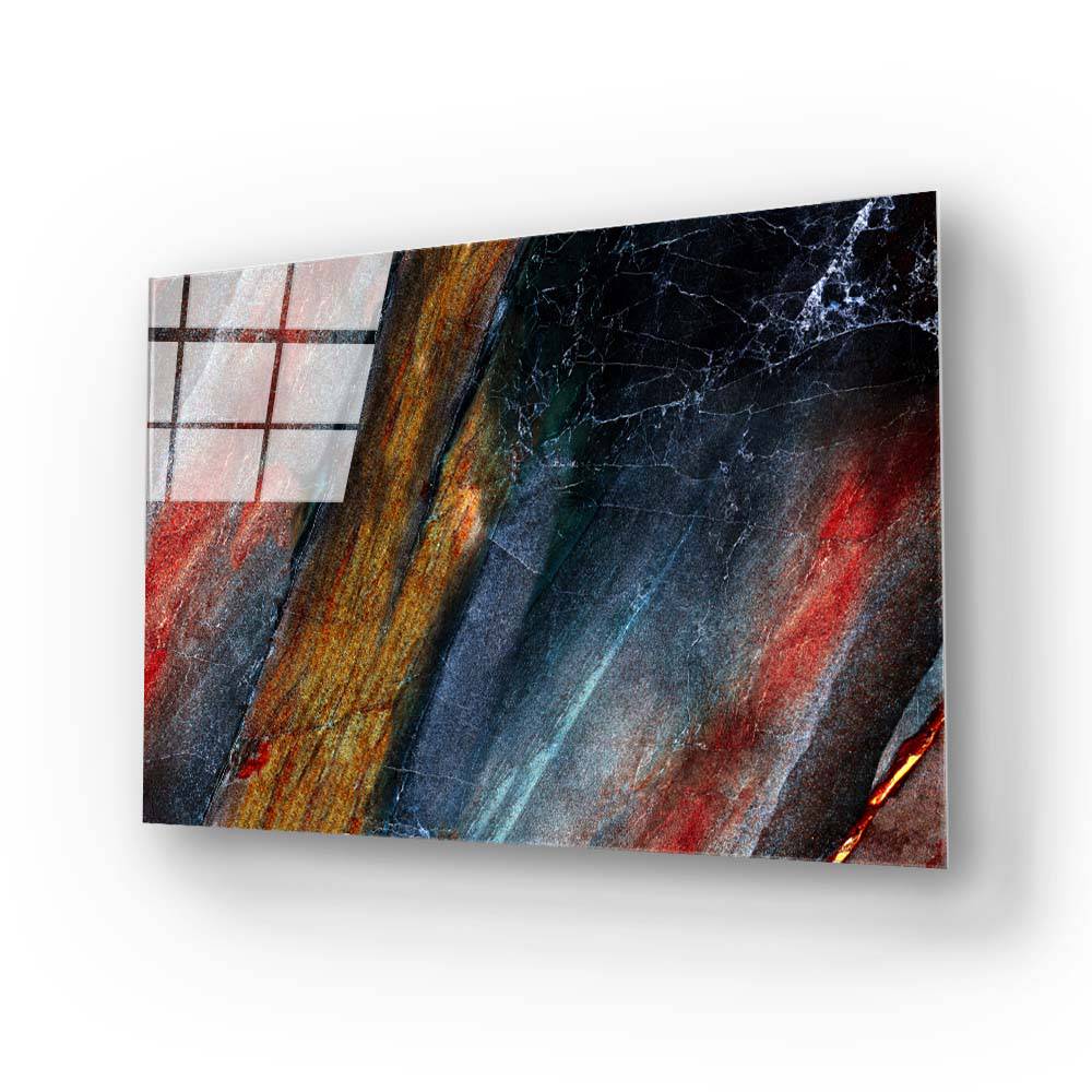 Natural Multi-Coloured Marble Glass Wall Art - CreoGlass E-Shop