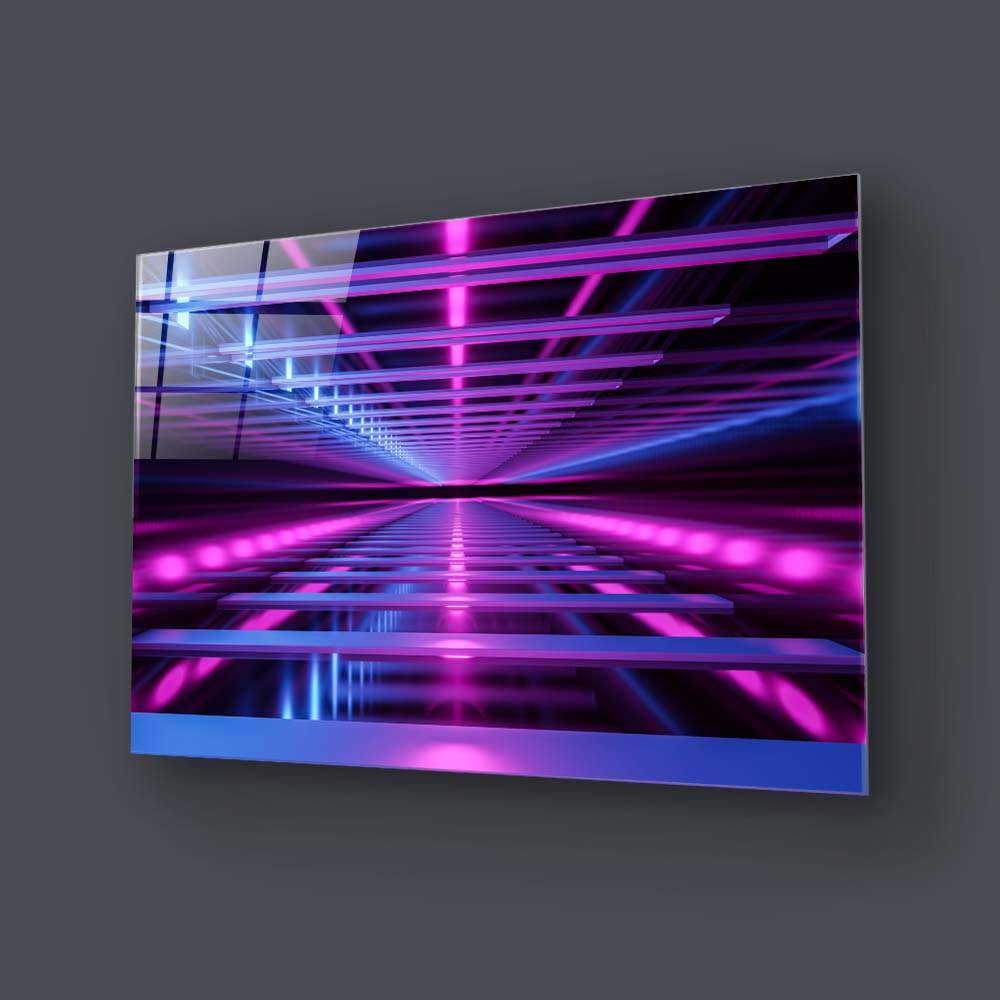 Neon Passage Glass Wall Art - CreoGlass E-Shop