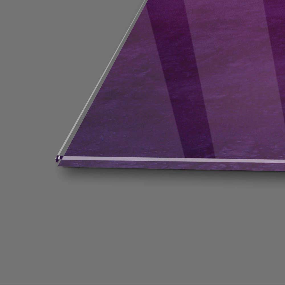 Neon Triangle with Floating Bubbles Glass Wall Art - CreoGlass E-Shop