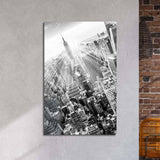 New York City, Manhattan in Black and White Glass Wall Art - CreoGlass E-Shop