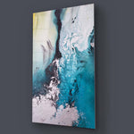 Ocean Seascape with Yellow Accents Glass Wall Art - CreoGlass E-Shop