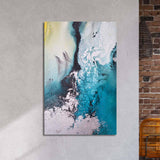 Ocean Seascape with Yellow Accents Glass Wall Art - CreoGlass E-Shop