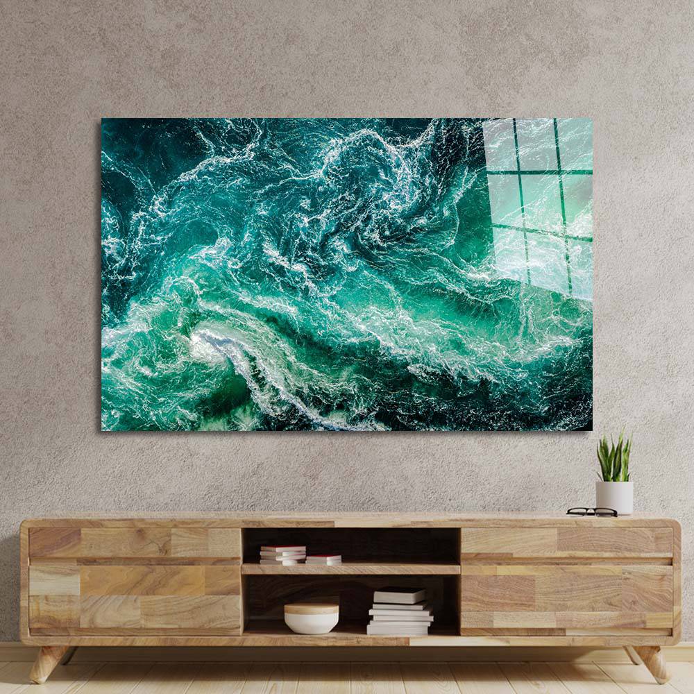 Ocean Wave Glass Wall Art - CreoGlass E-Shop