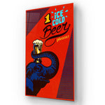 One Ice Cold Beer, Please Glass Wall Art - CreoGlass E-Shop