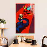 One Ice Cold Beer, Please Glass Wall Art - CreoGlass E-Shop