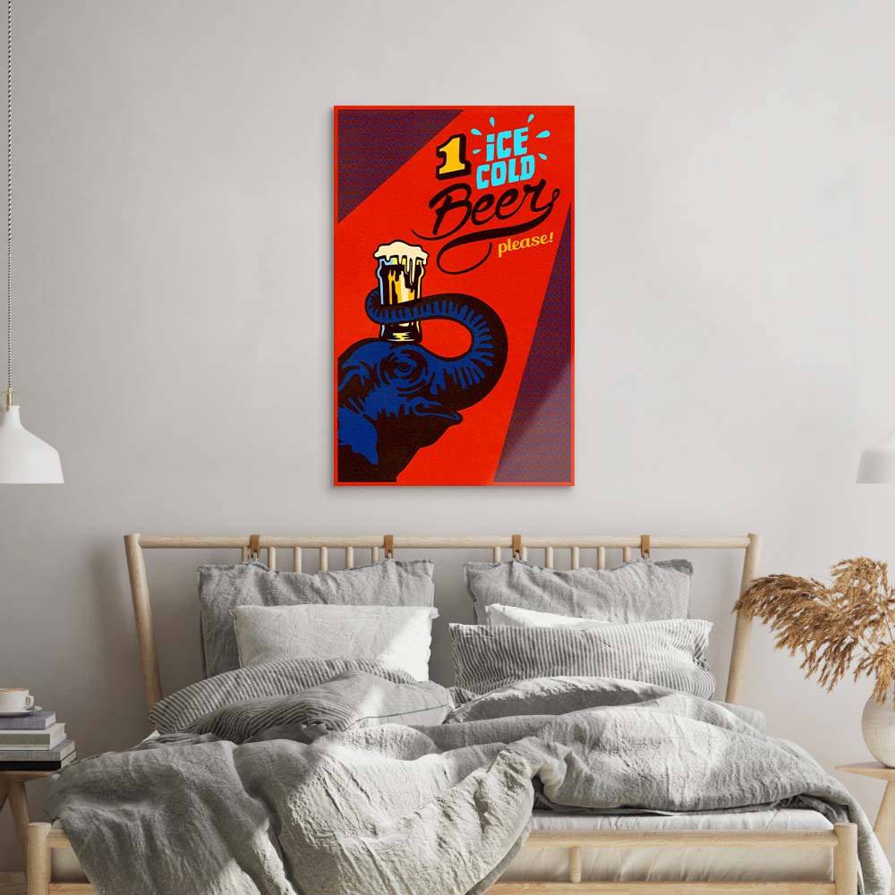 One Ice Cold Beer, Please Glass Wall Art - CreoGlass E-Shop