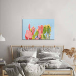 Pastel Cactus Glass Wall Art - CreoGlass E-Shop