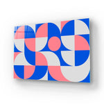 Pastel Minimal Abstract Geometry Glass Wall Art - CreoGlass E-Shop