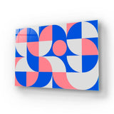 Pastel Minimal Abstract Geometry Glass Wall Art - CreoGlass E-Shop