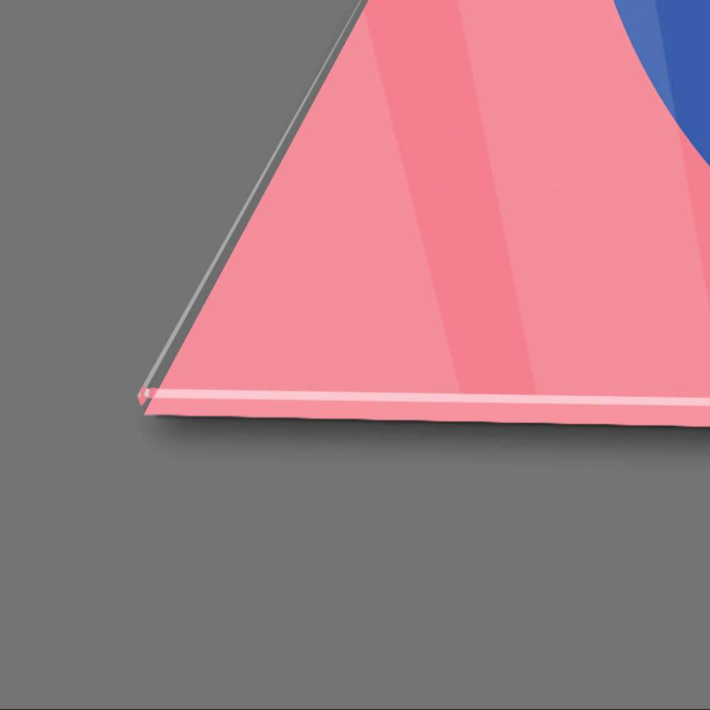 Pastel Minimal Abstract Geometry Glass Wall Art - CreoGlass E-Shop