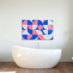 Pastel Minimal Abstract Geometry Glass Wall Art - CreoGlass E-Shop