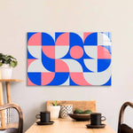 Pastel Minimal Abstract Geometry Glass Wall Art - CreoGlass E-Shop