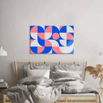 Pastel Minimal Abstract Geometry Glass Wall Art - CreoGlass E-Shop