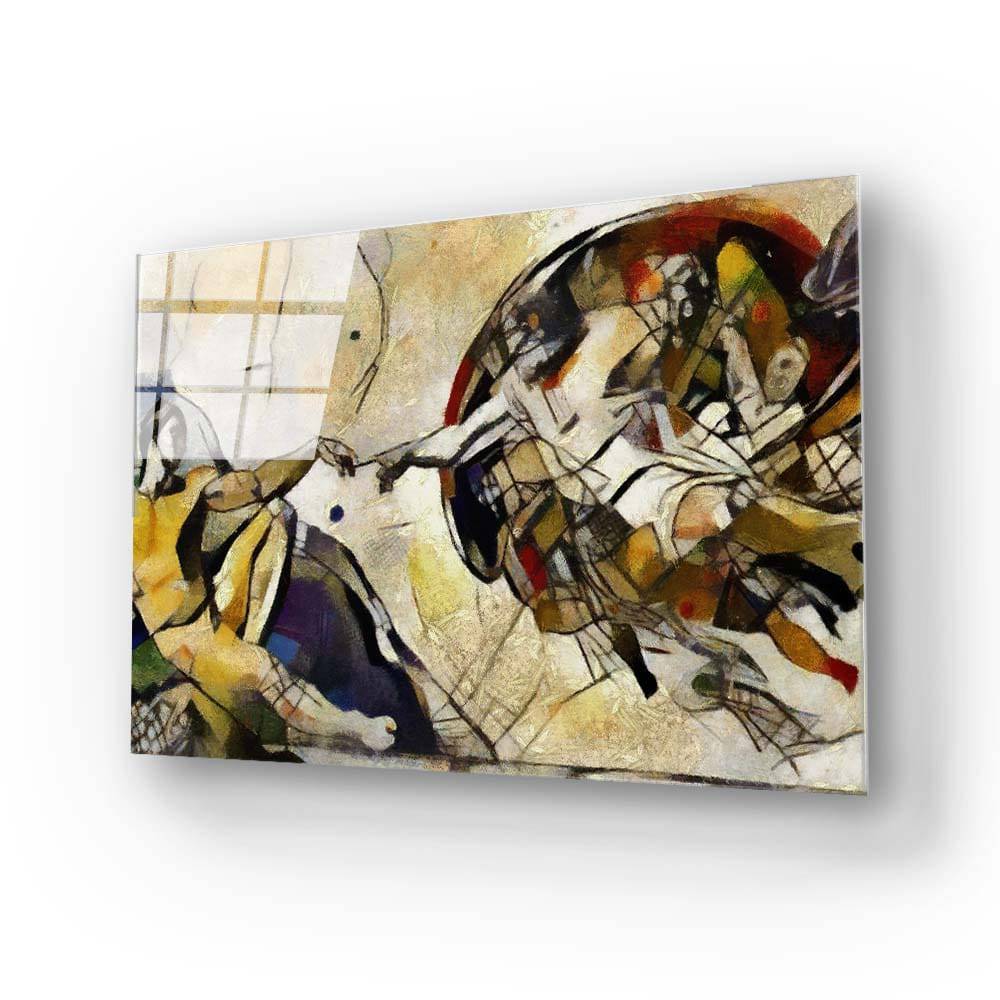 Reproduction Adam Fresco Michelangelo Glass Wall Art - CreoGlass E-Shop