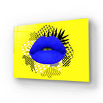 Retro Lips Glass Wall Art - CreoGlass E-Shop