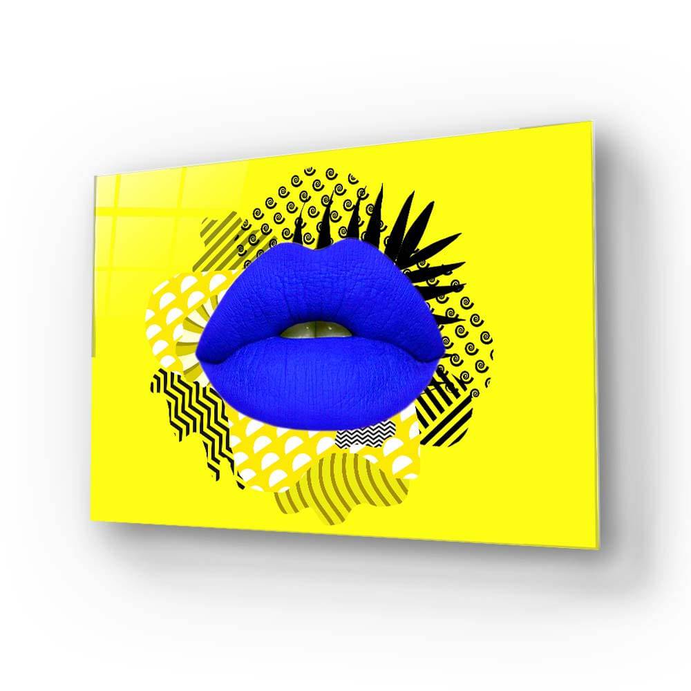 Retro Lips Glass Wall Art - CreoGlass E-Shop