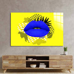 Retro Lips Glass Wall Art - CreoGlass E-Shop