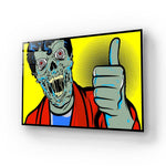 Retro Zombie Glass Wall Art - CreoGlass E-Shop