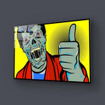 Retro Zombie Glass Wall Art - CreoGlass E-Shop