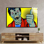 Retro Zombie Glass Wall Art - CreoGlass E-Shop