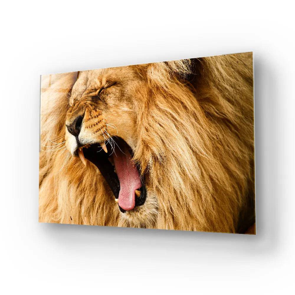 Roaring Lion 3 Glass Wall Art - CreoGlass E-Shop