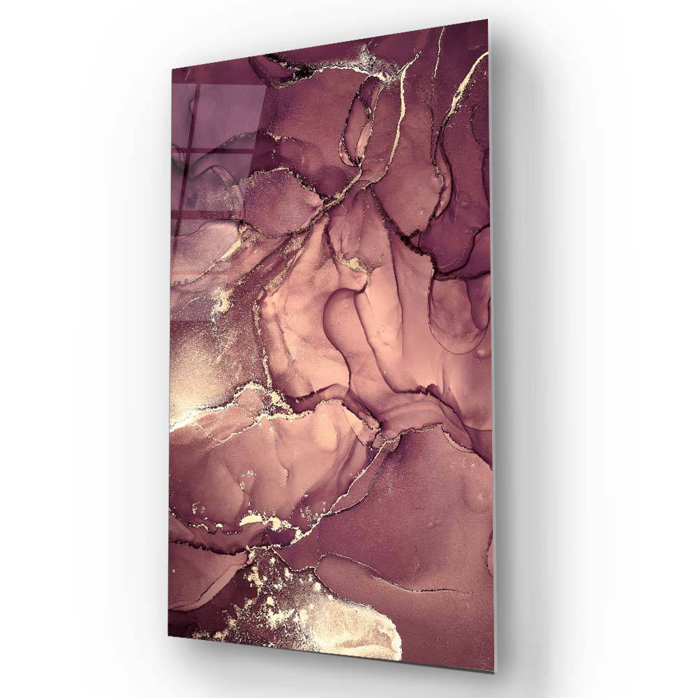 Rose Gold Alcohol Ink Abstract - CreoGlass E-Shop