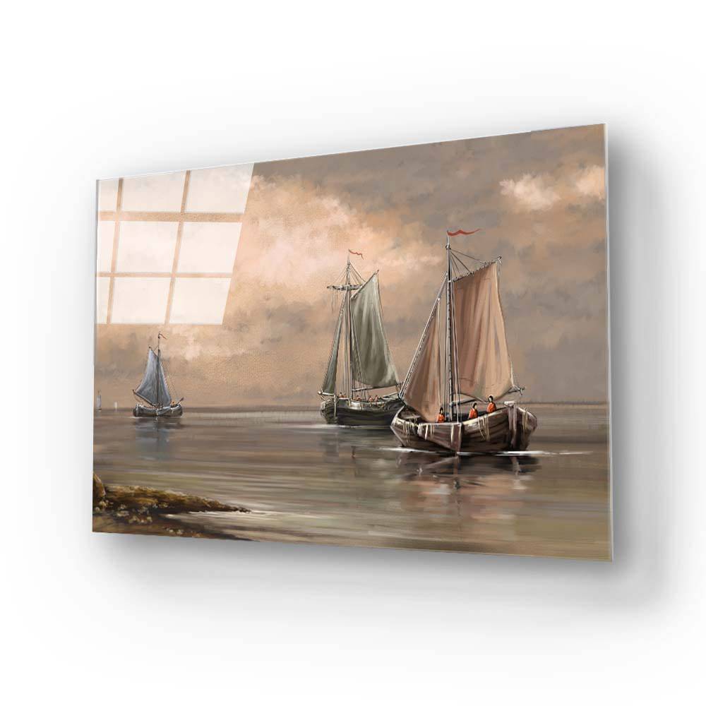 Sailing Boats Glass Wall Art - CreoGlass E-Shop