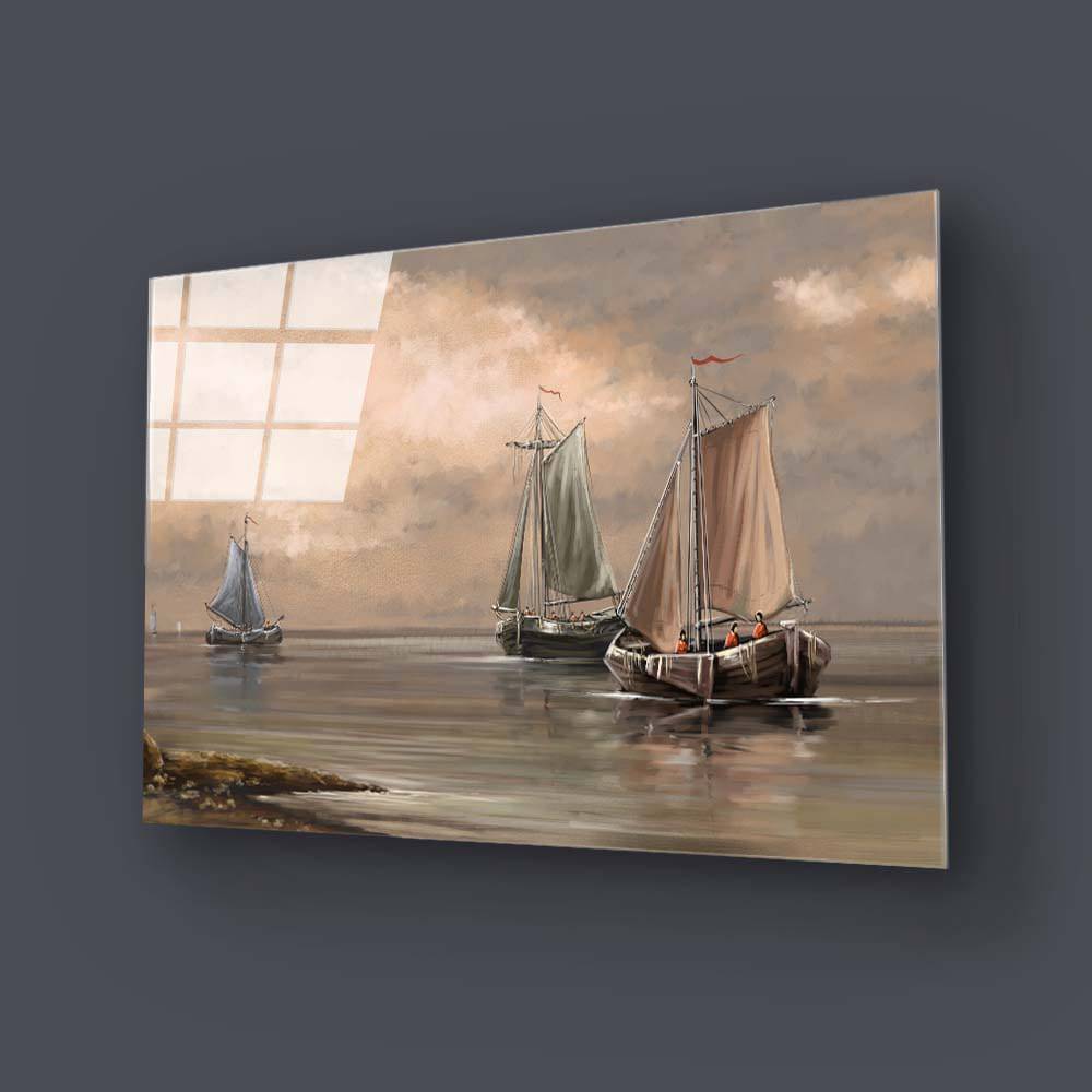 Sailing Boats Glass Wall Art - CreoGlass E-Shop